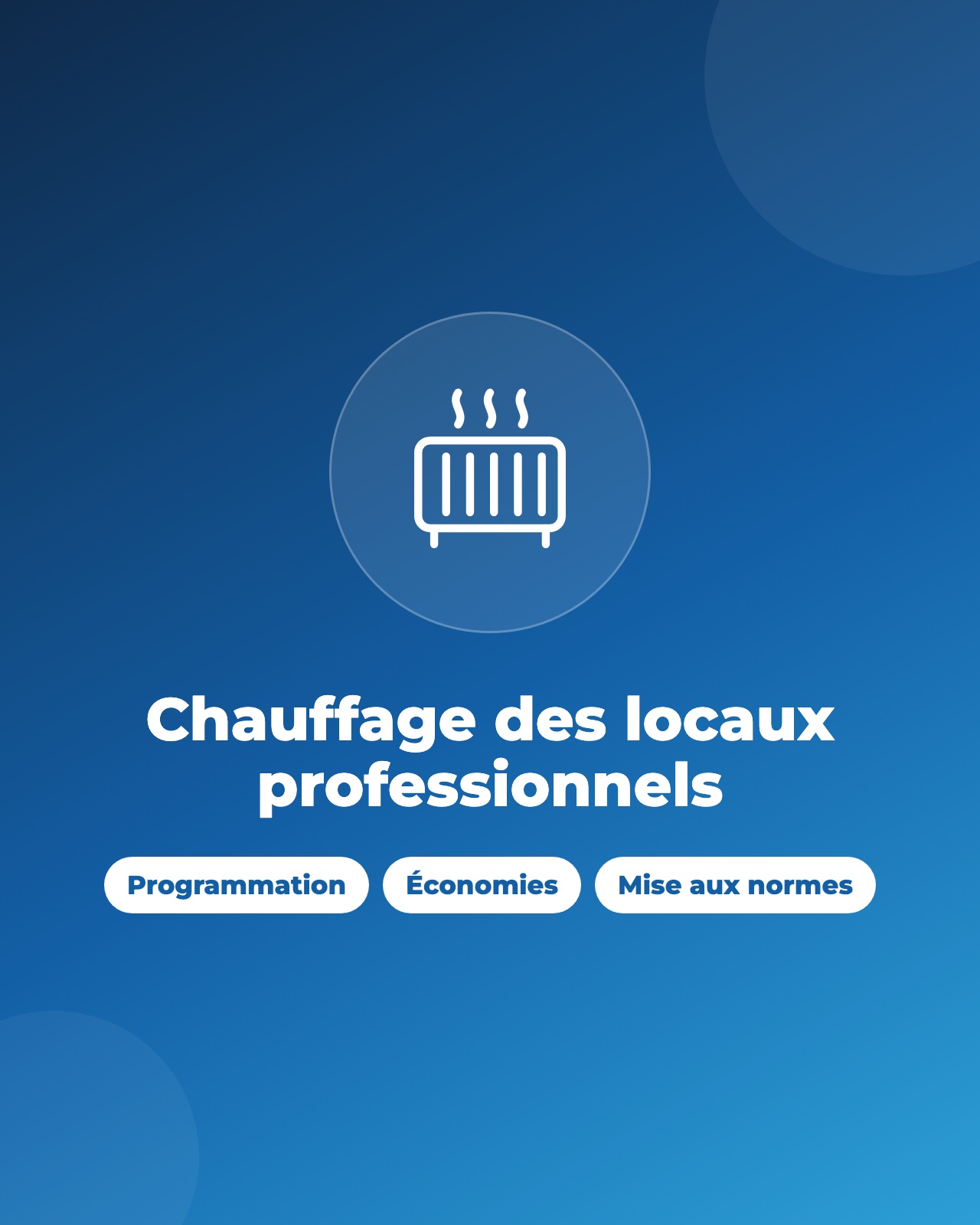 Chauffage électrique des locaux professionnels